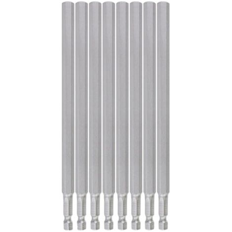 CCYKXA 8 Pièces Embout Tournevis Magnétiques,Extra Long 200mm Tamper Proof Tournevis en Acier S2,Tige Hexagonale de 1/4" pour Tournevis Électrique Manuel (1/5)
