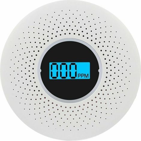 Rilevatore combinato di fumo e monossido di carbonio con allarme acustico, display, allarme lampeggiante e LED. Rilevatore intelligente di fumo e monossido di carbonio per casa, azienda, fabbrica, mag (1/2)