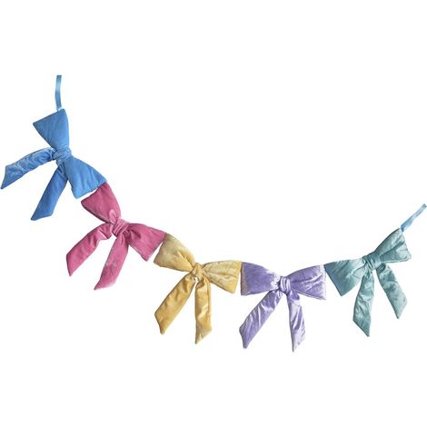 Guirlande veloutée de Pâques prête à accrocher pour festival, printemps, cheminée, escalier - 152 cm (1/5)