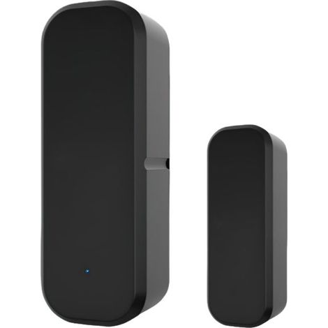 Capteur magnétique intelligent pour porte, noir, 2,327 cm, 1 unité, capteur d'alarme magnétique pour porte intérieure domestique. (1/5)