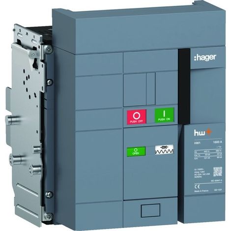 Interrupteur Ouvert HW1 1600A 3P Débrochable - HAGER HW1W316DS