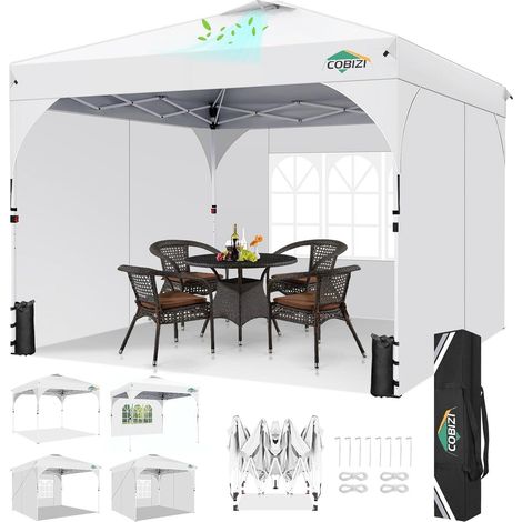 COBIZI Pavillon 3x3 Wasserdicht Stabil Winterfest Faltpavillon Garden Partyzelt (1/5)