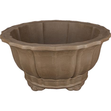 Vaso per bonsai rotondo (forma a fior di loto) in gres 69x69x30 cm - GL33b