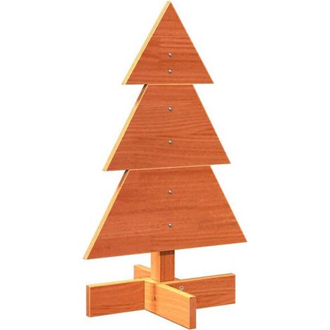 Sapin de Noël décoratif en bois, 60 cm, en pin massif. (1/5)