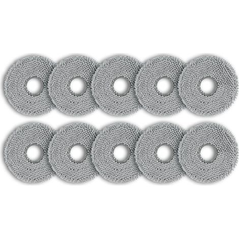 10er-Pack Reinigungstücher für Wischmoppköpfe – Kompatibel mit den Modellen Dreame L10S Ultra, L10 Ultra, L10S Pro und Xiaomi X10+ – Wiederverwendbare und waschbare Feuchtreinigungstücher (1/4)