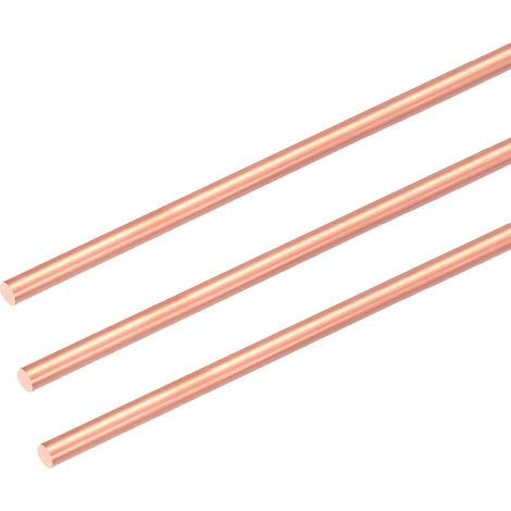 3Pcs Barres Rondes En Cuivre naturel 99.99%, Diamètre 1.5mm / 0.06", Longueur 10.2", Barres En Cuivre Nu Pour DIY, Métal, Tournage, Loisirs, Jardinage, Industrie, Décoration (1/5)