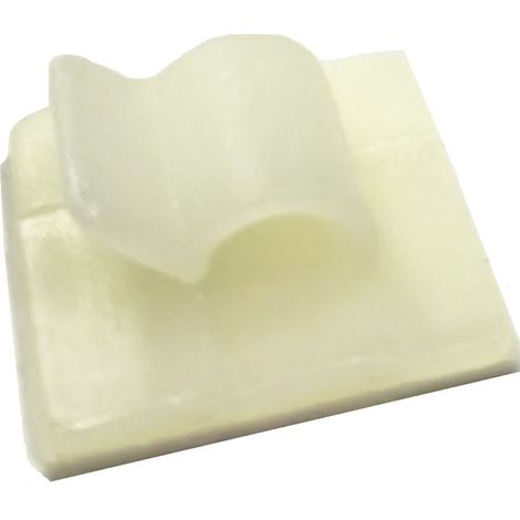 Clip adhésif adhésif, Ø max 4.9mm en Nylon, Retardant à la flamme ( Prix pour Sachet de 100 )