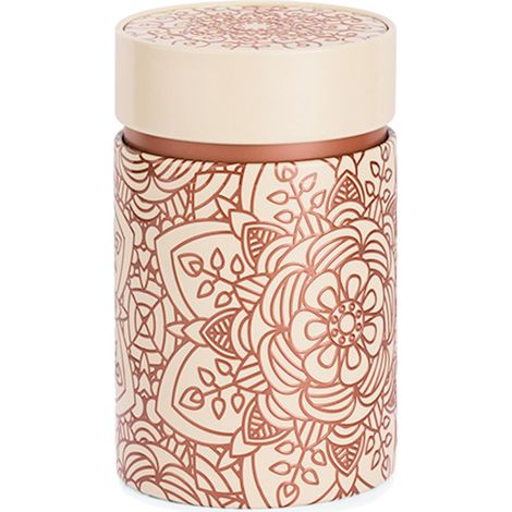 Petite boite Mandala fond beige pour le thé Contenance 150 gr (1/2)