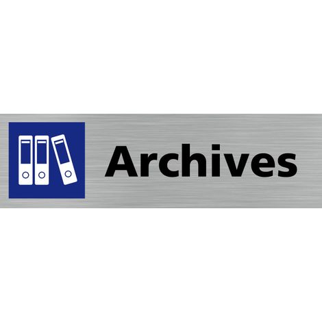 Pictogramme ARCHIVES (Q0115).- Plaque aluminium brossé - (1/5)
