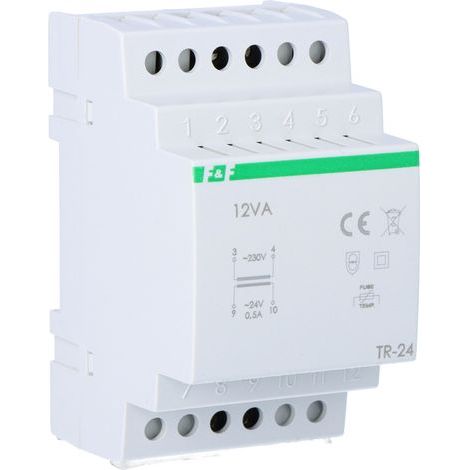 Transformateur secteur TR-24 tension de sortie 24 VA, I = 0,5 A, puissance de sortie 12 VA (1/3)