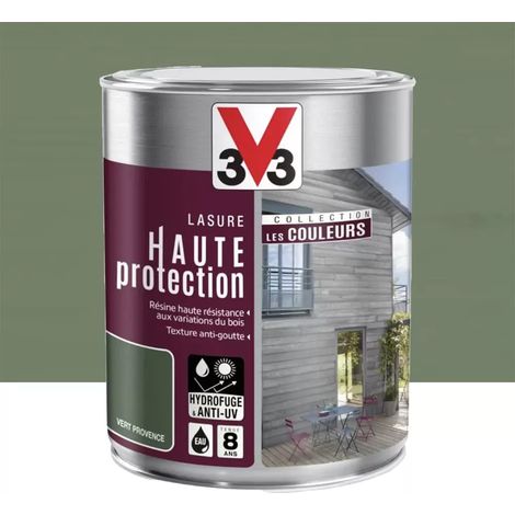 Lasure Haute Protection V33 Les Couleurs 8 ans Vert Provence 1 L (1/4)