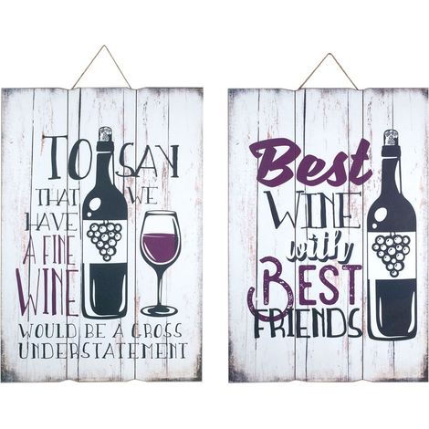 Signes Grimalt Parete piatto in legno  Vino a parete 2 DIF. Plache in legno multicolore 2x40x60cm 21814