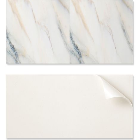 Panel de pared de vinilo autoadhesivo de 120x60 cm con elegante dise帽o de m谩rmol.