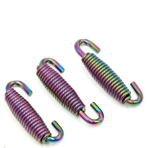 Moto Échappement Tuyau Ressort 45mm Silencieux Ressorts Crochet (Ensemble de 3) (1/5)