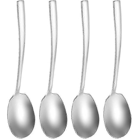 Grande cuillère de service, lot de 4 cuillères de service en acier inoxydable, miroir pour buffet élégant, banquet, fête, vacances LDI (1/5)