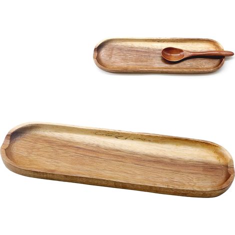 1 Repose-Cuillère en Bois, Design Lisse, Cuillère Incluse, Antidérapant, pour Cuisine et Table