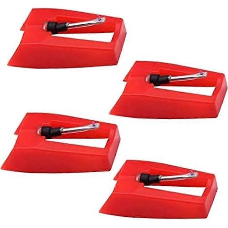 Lot de 4 stylets de rechange en rubis pour platine vinyle (gramophone). (1/5)
