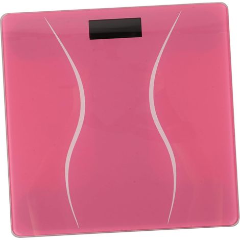 Pèse Personne Numérique avec Capteurs Haute Précision Balance de Salle de Bain Digitale Rechargeable Poids Corporel pour Usage Familial et Individuel Design Moderne Rose (1/5)