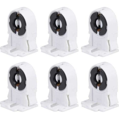 Douille pour tube LED - Support T8/G13 - Compatible avec les ampoules fluorescentes LED - Lot de 6 (1/5)