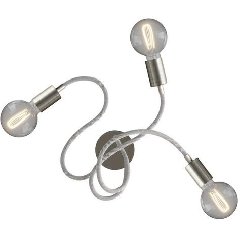 Flex 60 lampada da parete o soffitto snodabile a luce diffusa con lampadina LED G95  Senza lampadina - Titanio satinato - No