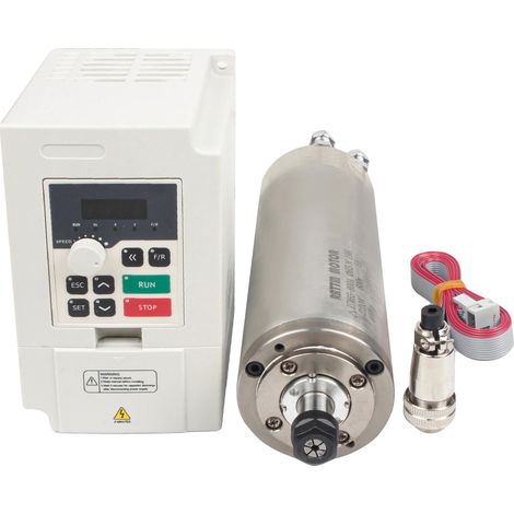 Motor de husillo de alta precisión refrigerado por agua con variador de frecuencia de 2,2 kW. (1/2)