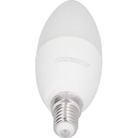 E14 Glühbirne 5W RGB Kerzenlampe mit WLAN- und App-Steuerung, AC85–265V, 50Hz/60Hz (1/5)