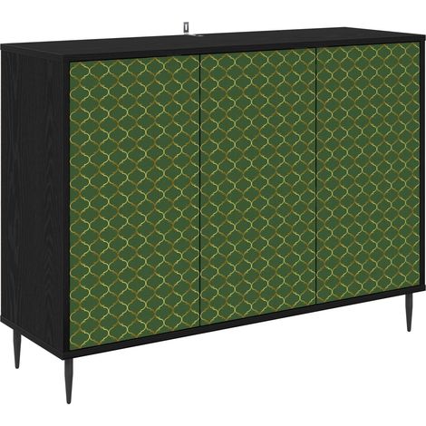 Credenza GELEEN Rovere Nero 102 x 33 x 76 cm vidaXL