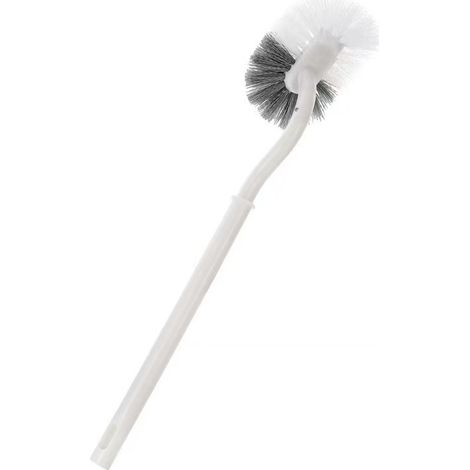 Brosse WC Sans Angle Mort, Brosse de Nettoyage Douce et Efficace pour Toilettes et Salle de Bain, Design Ergonomique Blanche