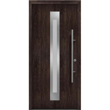 Hörmann Ecostar Haustür "ISOPRO Secur IPS 770S", night oak, 110 x 210 cm (B x H), DIN Rechts