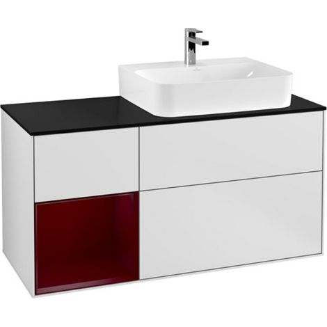 V&B Waschtischunterschrank Wandbeleuchtung Finion 120cm, Pl bla m, Reg li Peo, wh. m Lac (1/2)
