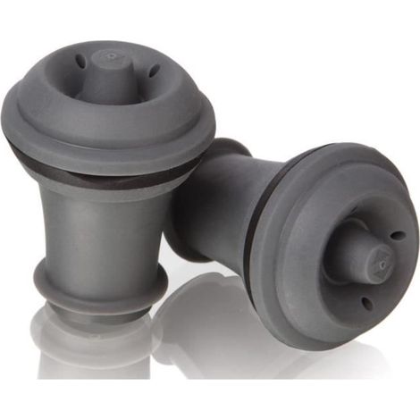 Vacu Vin Set gris - tapones de conservación de vino reutilizables (1/5)