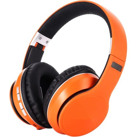 Casque sans fil ibasenice supra-auriculaire pliable orange avec (1/5)