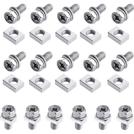 Jeux Boulons et Écrous de Batterie de Moto,16 PCS Cosse Batterie Écrou en Acier Inoxydable Boulon de Batterie Scooter D'écrous et Vis Cosse de Batterie de Moto pour VTT Vélo Scooter (1/5)