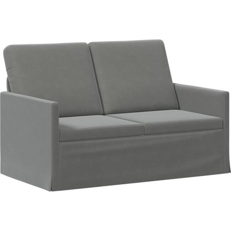 2 Seater Sofa Dark Grey 130 x 81 x 82 cm Velvet vidaXL (1/5)