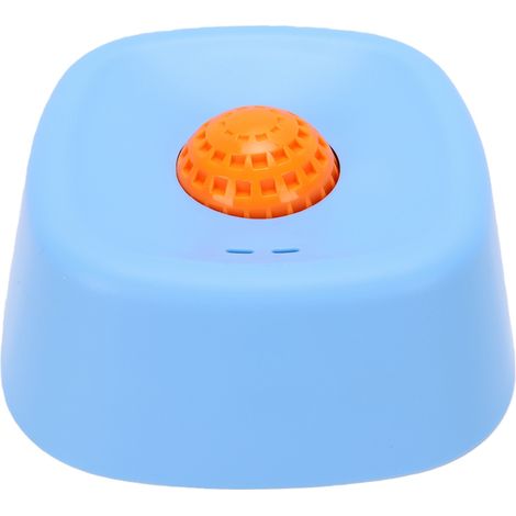 Bol à lécher pour chien, Base antidérapante, nourriture liquide multifonctionnelle détachable pour la maison, bleu avec boule roulante Orange (1/5)