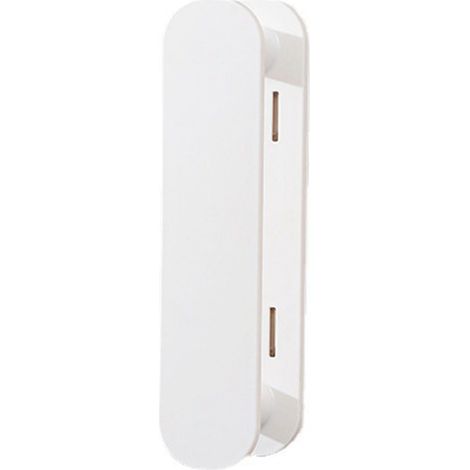 Support mural pliant pour cintres rétractables en plastique blanc, rangement pliable de vêtements pour buanderie (1/5)