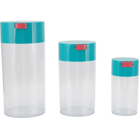 Airtight Jar Set Transparent 2100ml 1100ml 400ml Plastic Vacuum Storage Cans for Dried Fruit Coffee Bean Tea