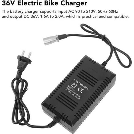 chargeur de scooter électrique Chargeur de vélo électrique DC 36V 1.6A à 2.0A sortie 3 broches XLR Scooter électrique SC022 (1/4)