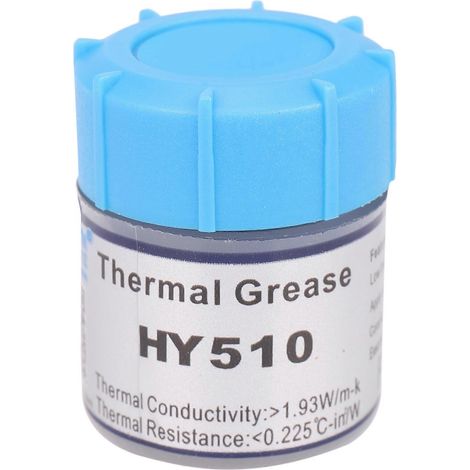 Pâte de graisse thermique conductrice grise HY510 10 g pour refroidissement de processeur, GPU et chipset (1/4)
