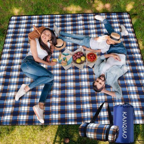 Tapis de tente bleu marine, couverture de pique-nique, couverture de plage, couverture de plage