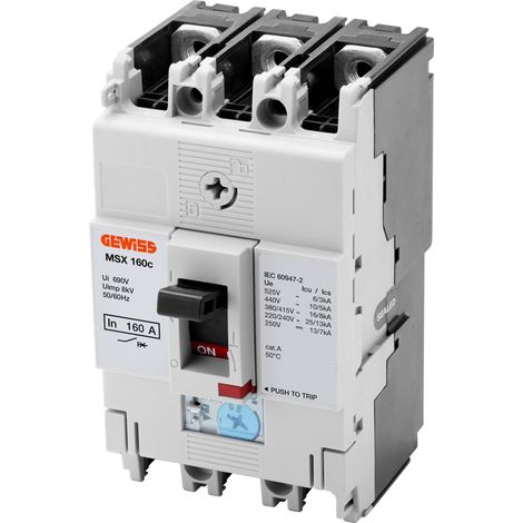 MSX 160c 3P 160A 16kA TrMf Term.FC GEWISS GWD9027