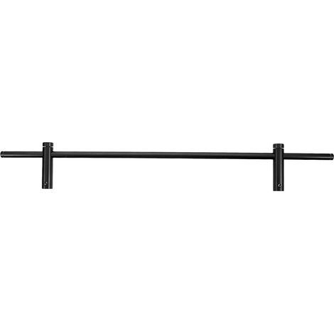 Barre de Renfort métallique Flottante pour étagère - Rails de galerie de 8 mm pour étagères - Barres de sécurité Noires pour armoires, avec vis, pour présentoir à Bouteilles de vin et (1/5)