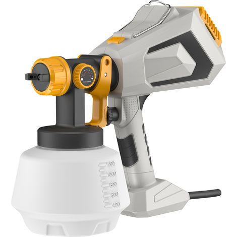 Pistola elettrica per verniciatura a spruzzo HVLP da 700 W, contenitore ad alta capacità da 1200 ml facile da pulire, 5 ugelli in ottone e 3 modelli, per mobili, armadi, recinzioni, pareti, porte, sed (1/5)