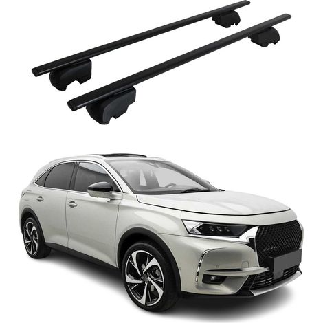OMAC Dachtrager Quertrager für DS 7 Crossback / DS 7 2017-2026 – City Crash getestet – ISO PAS 11154:2006 – Abschliessbar – Max 75 kg – 2 Stangen Stahl Schwarz (1/5)