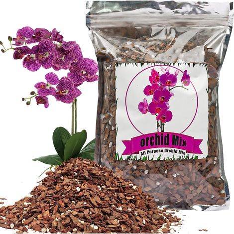 Mélange de terreau Universel pour orchidées 10L – écorce d'orchidée et Perlite Organique pour Plantes – Drainage et aération optimaux durables (1/5)