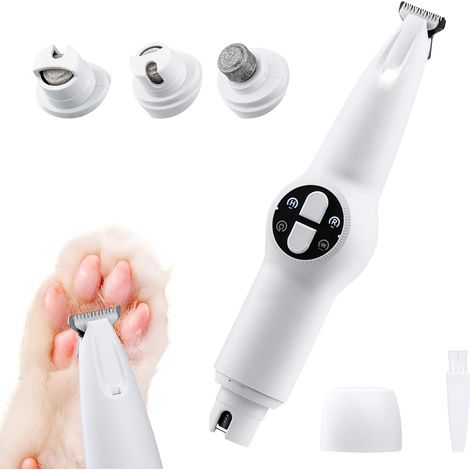 2 en 1 Tondeuse pour Chien, Silencieuse Tondeuse pour chien, Sans Fil Fondeuse Toilettage pour Animaux avec Lumière LED, Chargement Type-C, pour Chat et Chien (1/5)