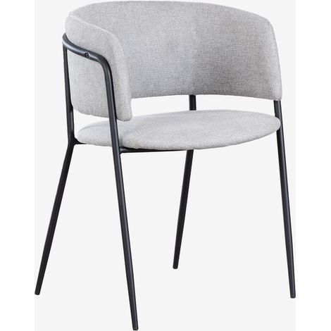 Pack de 2 chaises de salle à manger rembourrées Nalon SKLUM Noir (1/5)