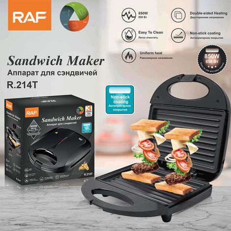 Grille-pain électrique antiadhésif pour paninis, design compact, appareil à paninis, grille-sandwich, plaque de cuisson pour comptoir (plaque de cuisson)