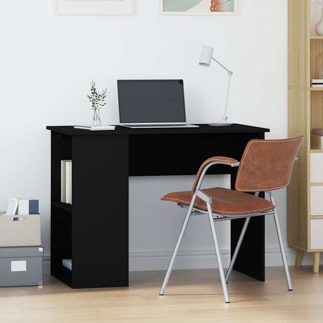 vidaXL Bureau Noir 100x55x75 cm Bois d'ingénierie (1/5)