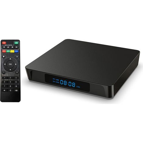 Boîtier TV intelligent X96Q PRO Android 10.0, lecteur multimédia UHD 4K, processeur quadricœur Allwinner H313, Wi-Fi 2,4 GHz et 5 GHz, port LAN 100 m, télécommande. (1/5)